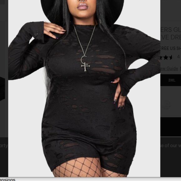 Killstar Dresses & Skirts - Killstar Sinners Glimmer dress BNWT 3x